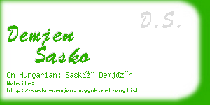 demjen sasko business card